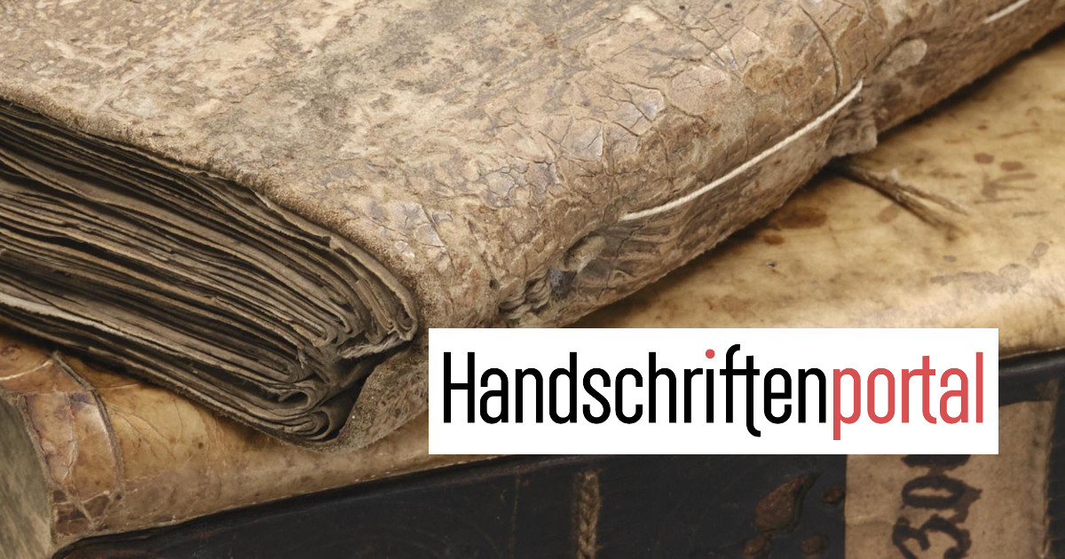 Aufgeschlagene historische Handschrift aus dem Handschriftenportal