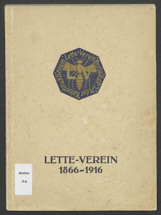 Titelseite der Festschrift 50 Jahre Lette-Verein von 1916