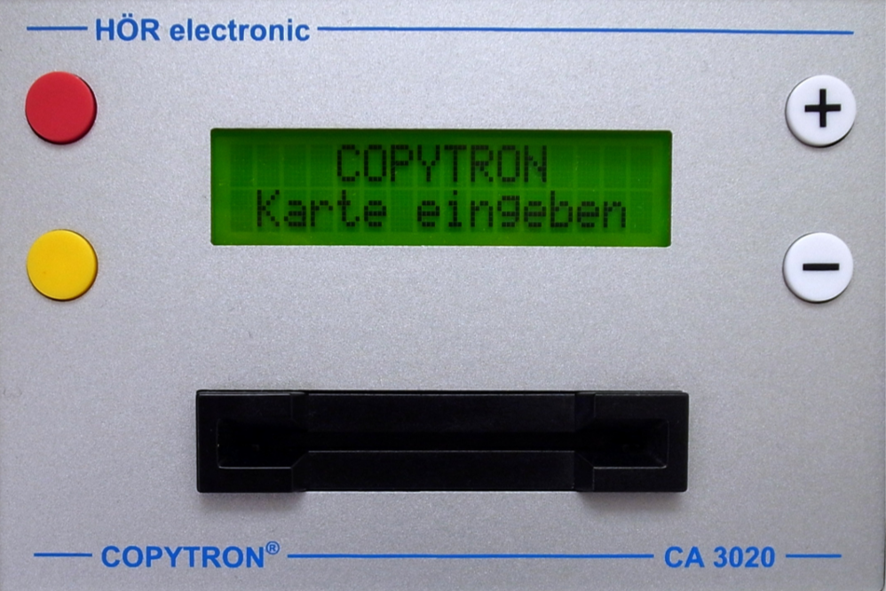 Kartenleser mit der Anzeige „Karte einführen“